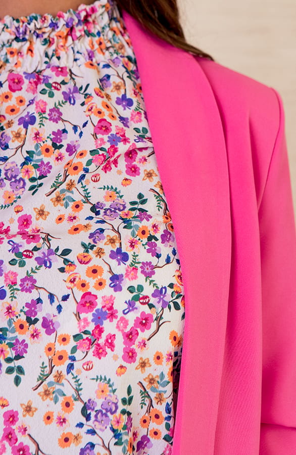 Lynn Top Bloemenprint Fuchsia – shoparchief — foto 3