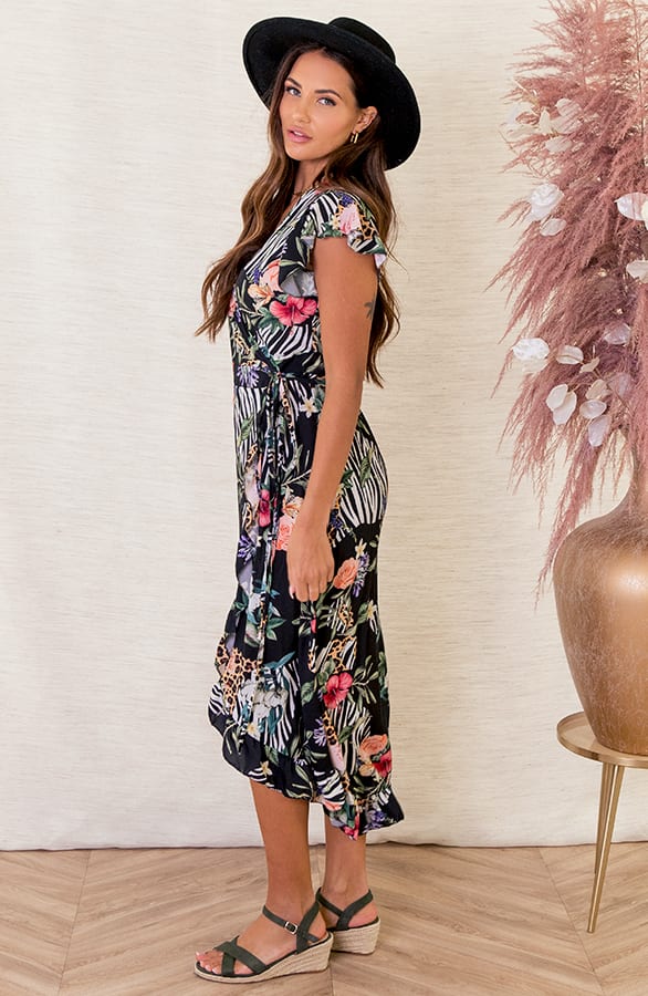 Midi Jurk Jungle Jane Zwart – shoparchief — foto 3
