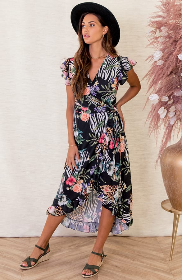 Midi Jurk Jungle Jane Zwart – shoparchief