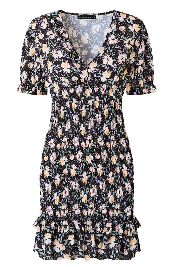 Pofmouwen Bloemen Jurk Richelle – shoparchief