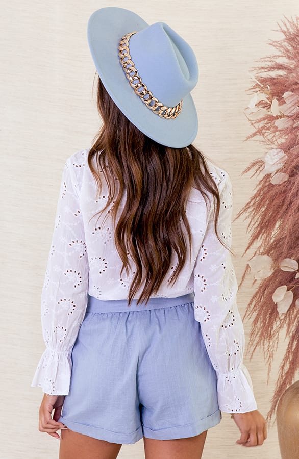 Short Met Riem Aivy Babyblauw – shoparchief — foto 4