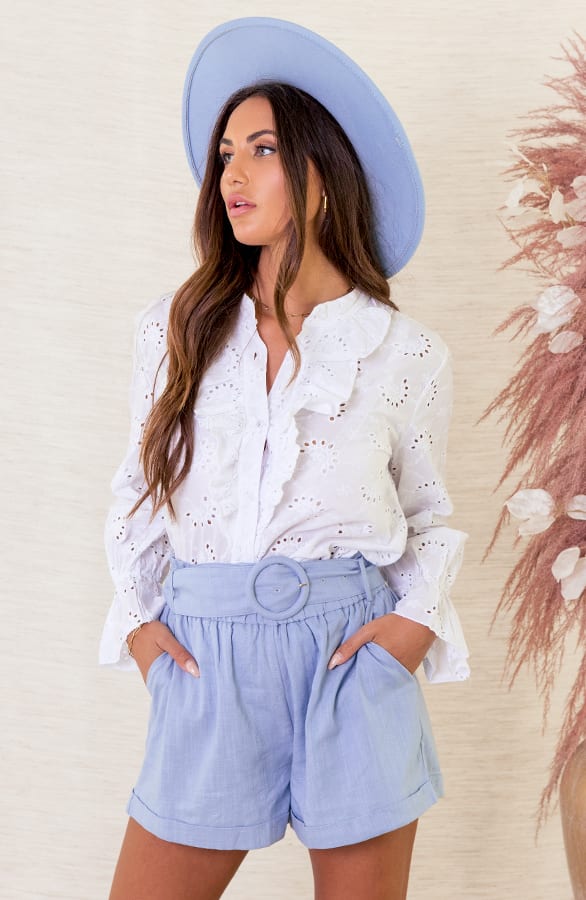 Short Met Riem Aivy Babyblauw – shoparchief — foto 3