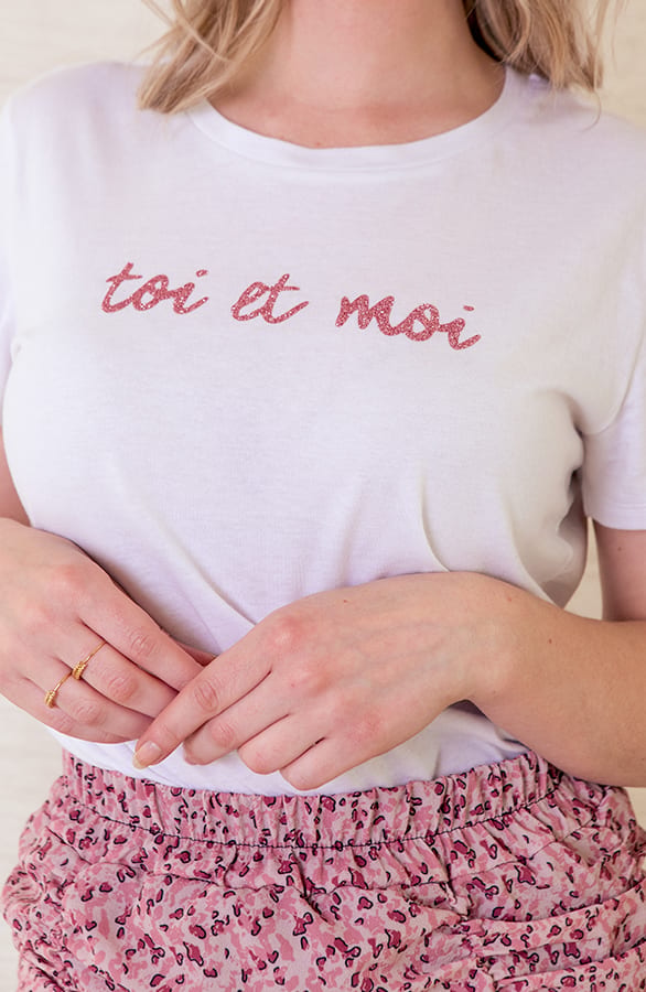 Sparkle Top Fabienne Wit Roze – shoparchief — foto 2