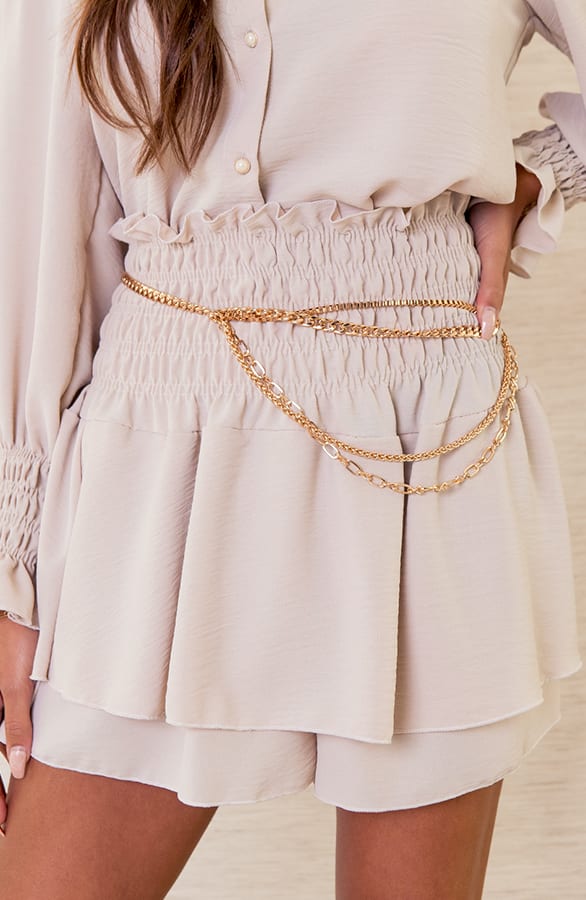 Verstelbare Taille Riem Goud – shoparchief