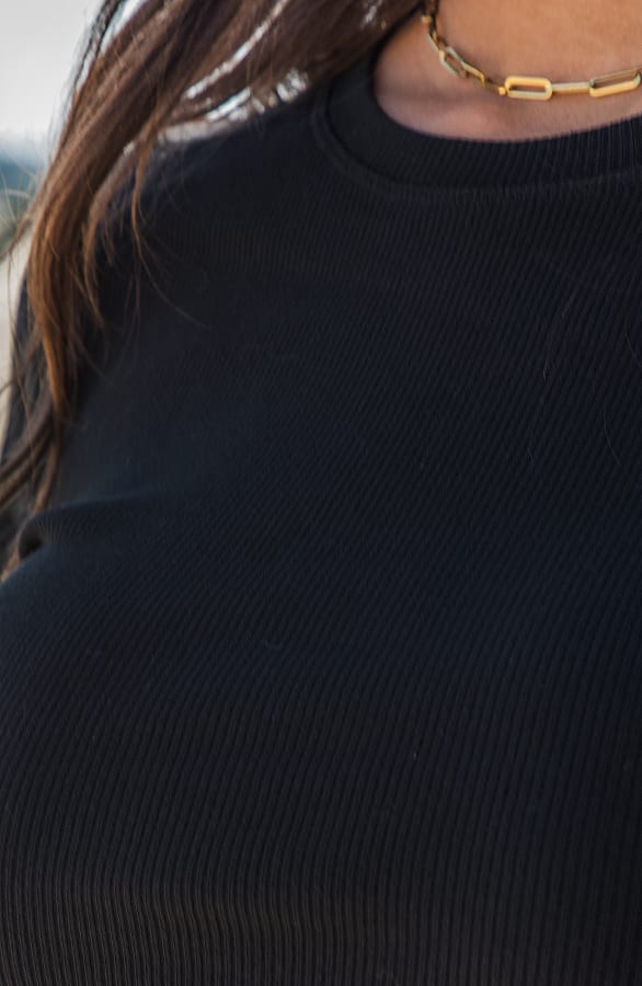 Aansluitende Rib Jurk Iza Zwart – shoparchief — foto 4
