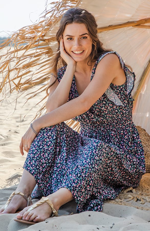Bloemen Ruffle Jurk Jacky Marine – shoparchief — foto 3