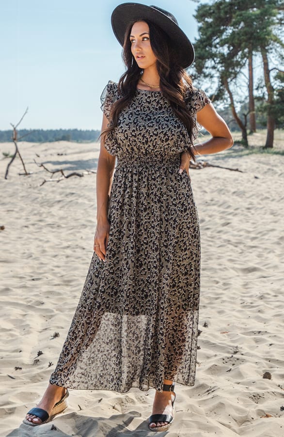 Cheetah Maxi Jurk Jady Army – shoparchief