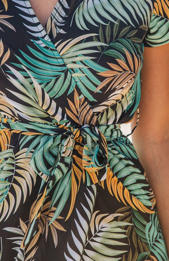 Ezra Palm Dress Zwart Army – shoparchief — foto 4