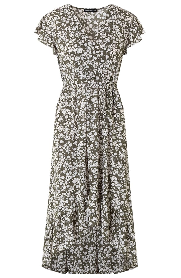 Floral Print Jurk Isabella Army – shoparchief