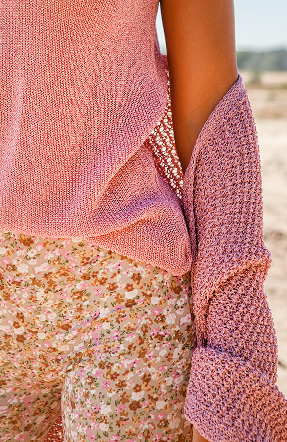 Gehaakt Lurex Vest Aurora Roze – shoparchief — foto 5