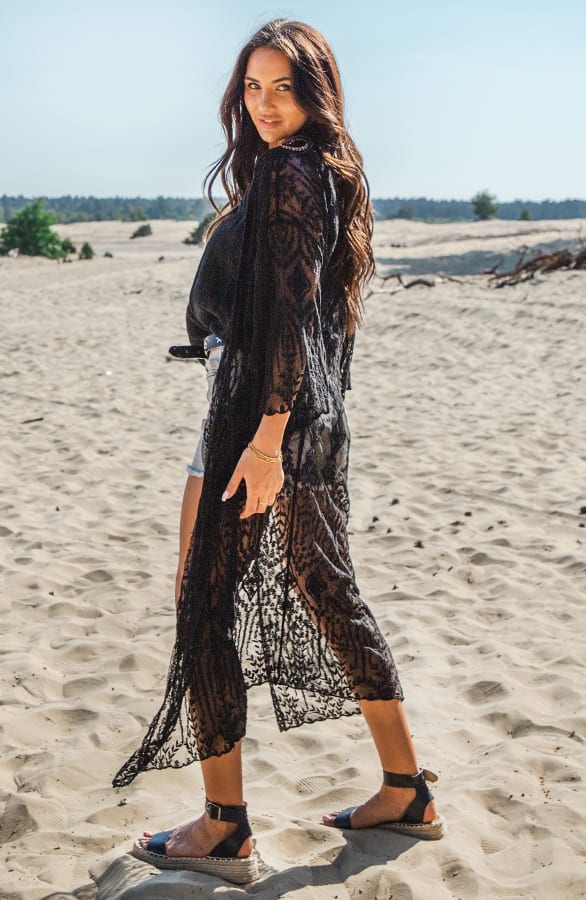 Ibiza Kimono Vajen Zwart – shoparchief — foto 2