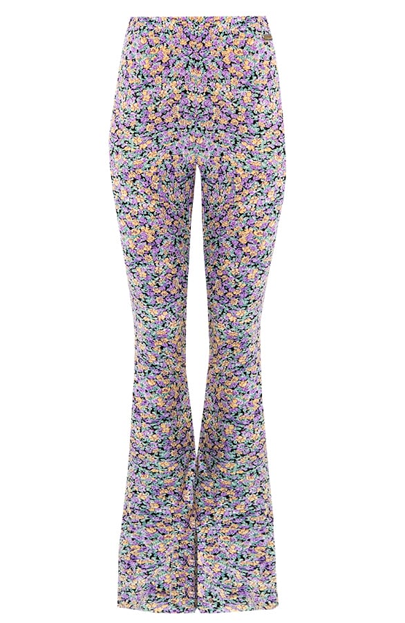 Janine Flared Broek Bloemenprint Lila – shoparchief