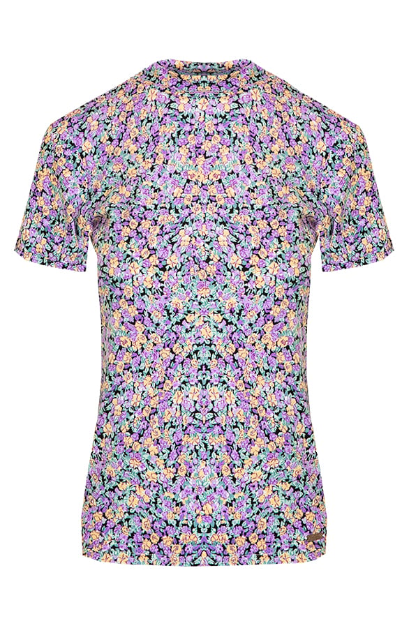 Janine Top Bloemen Lila – shoparchief