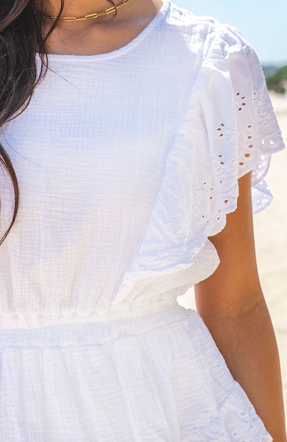 Katoenen Embroidery Jurk Larissa Wit – shoparchief — foto 4