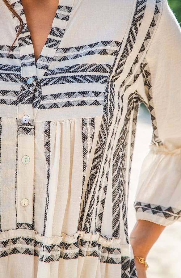 Kelim Tuniek Evy Wit Zwart – shoparchief — foto 3