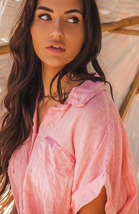 Linnen Kaftan Mieke Roze – shoparchief — foto 4