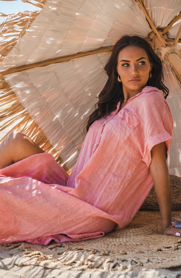 Linnen Kaftan Mieke Roze – shoparchief — foto 5