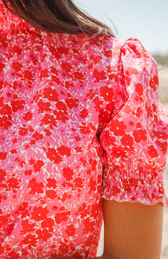 Lynn Top Bloemenprint Roze – shoparchief — foto 3