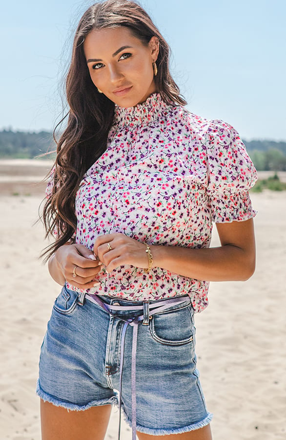 Lynn Top Bloesemprint – shoparchief
