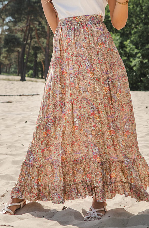 Maxi Rok Ibiza Yasmine Camel – shoparchief