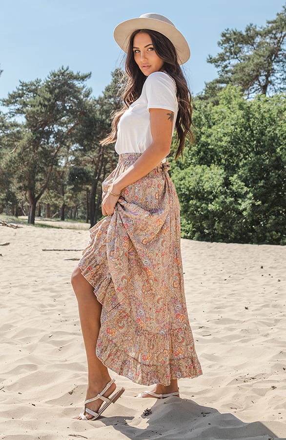 Maxi Rok Ibiza Yasmine Camel – shoparchief — foto 3
