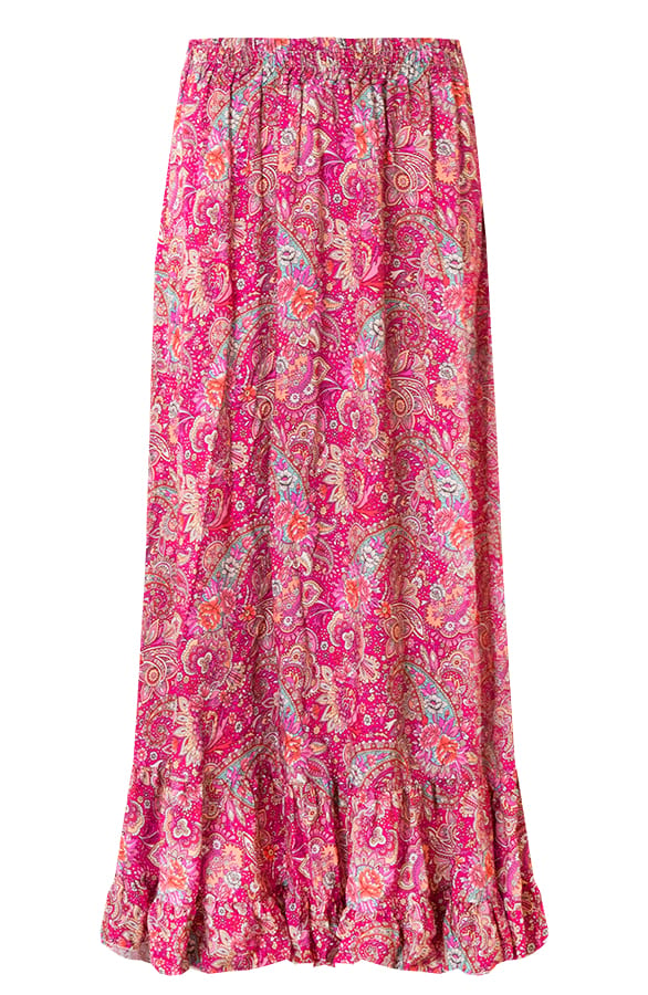 Maxi Rok Ibiza Yasmine Fuchsia – shoparchief