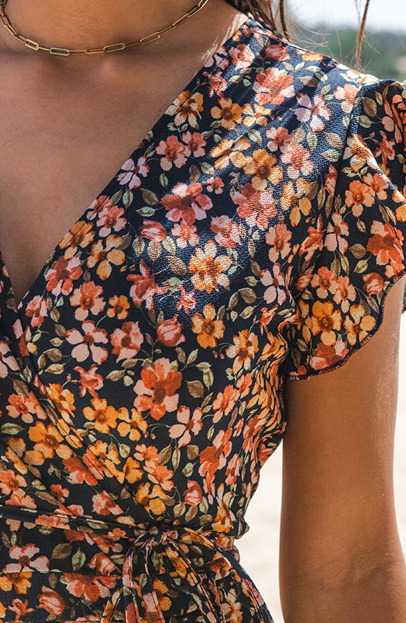 Midi Jurk Bloemenprint Jenny Marine – shoparchief — foto 4