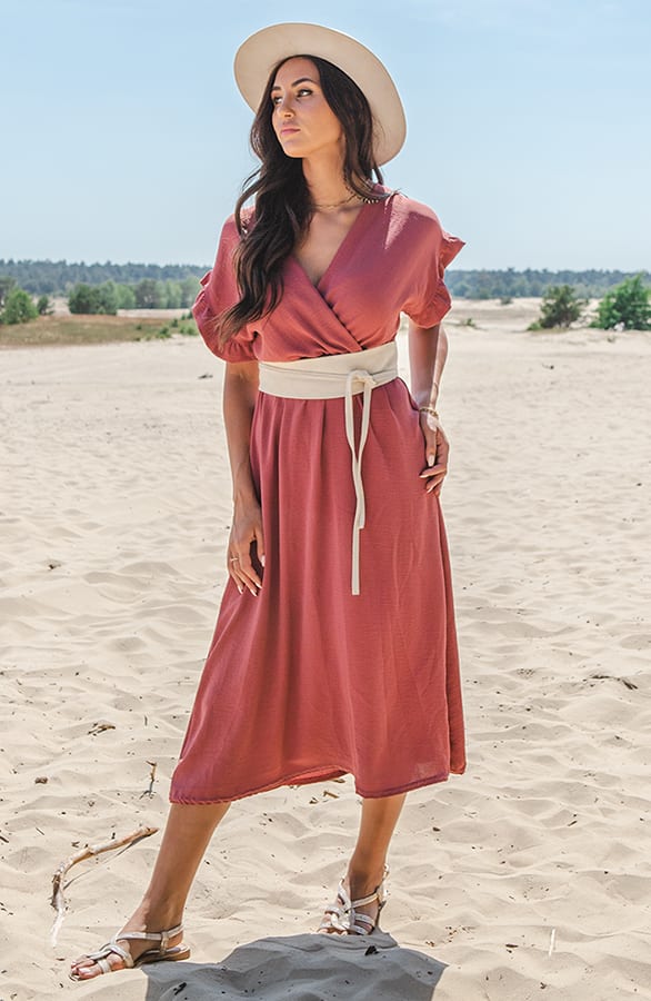Midi Jurk Jazzie Roze – shoparchief