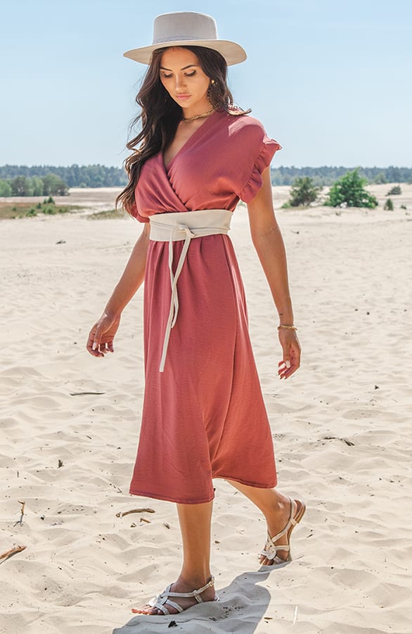 Midi Jurk Jazzie Roze – shoparchief — foto 2