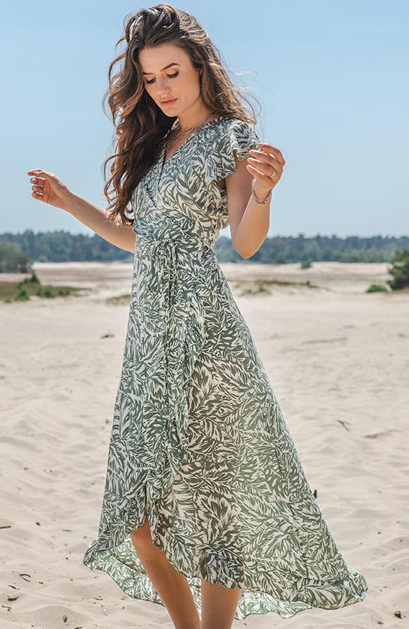 Midi Jurk Leaves Jenny Army – shoparchief — foto 2