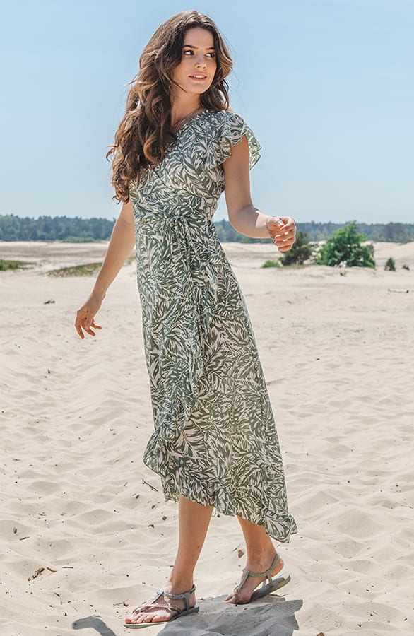 Midi Jurk Leaves Jenny Army – shoparchief — foto 5