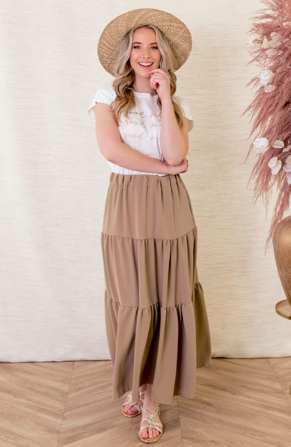 Midi Rok Faya Camel – shoparchief — foto 4