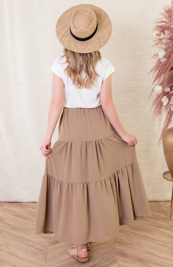 Midi Rok Faya Camel – shoparchief — foto 3