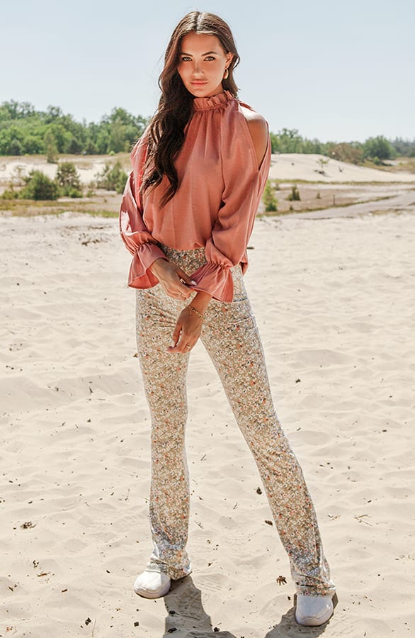 Open Shoulder Blouse Melody Dust Roze – shoparchief — foto 4