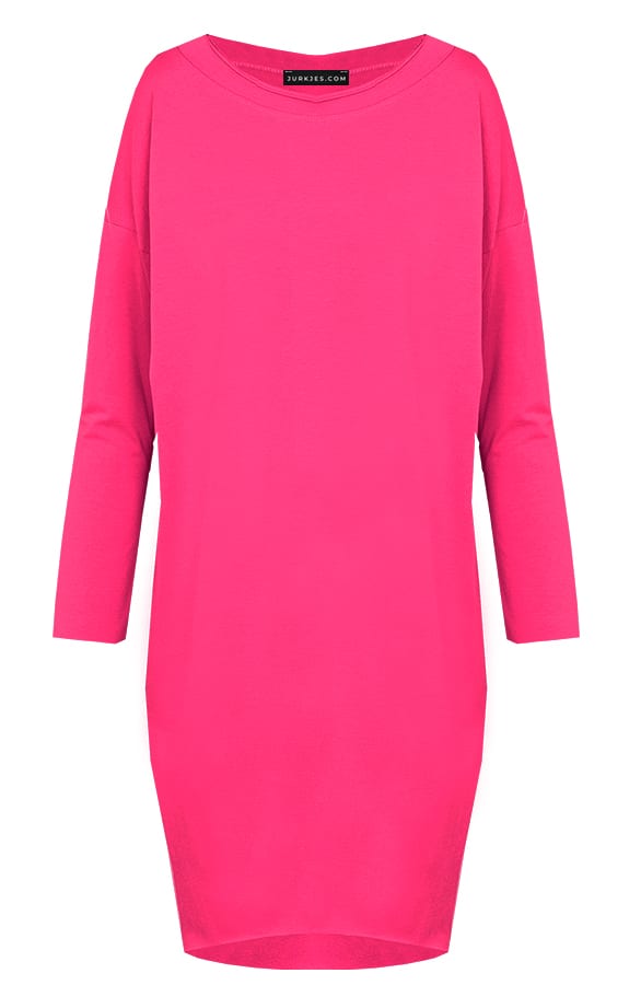 Oversized Jersey Tuniek Ayla Fuchsia – shoparchief