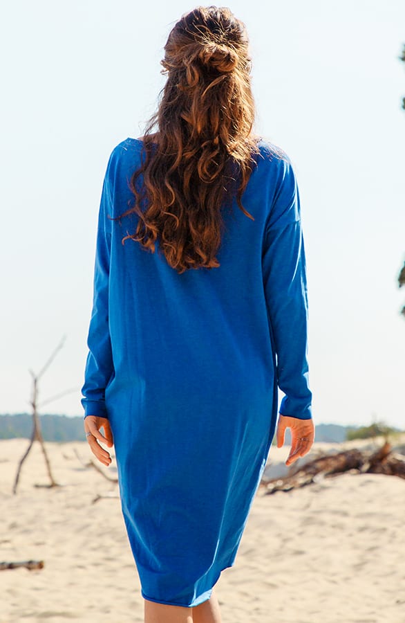 Oversized Jersey Tuniek Ayla Kobalt – shoparchief — foto 2
