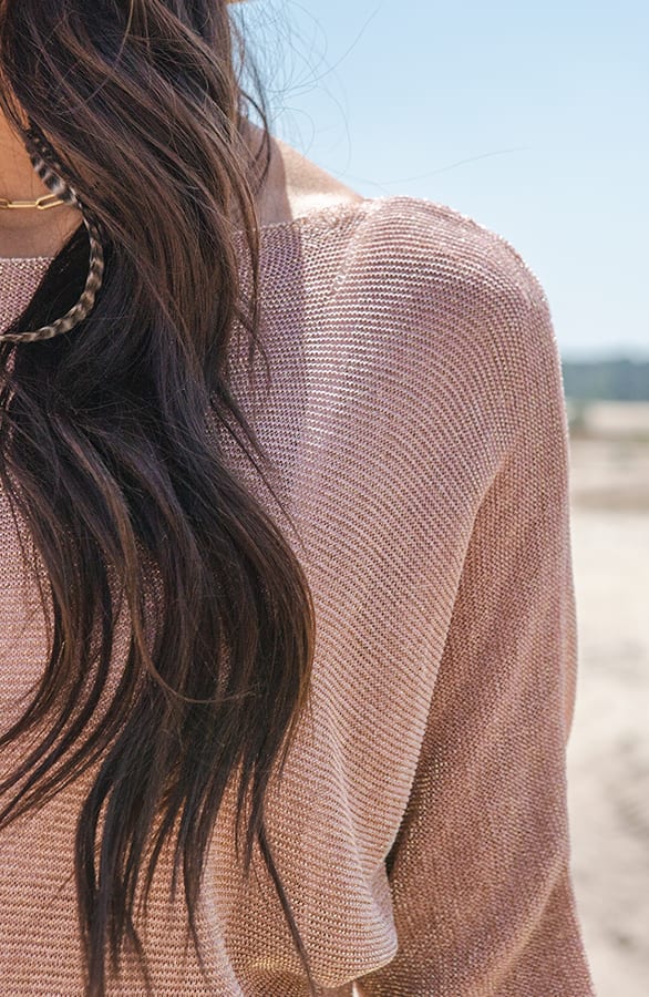 Oversized Lurex Top Jaylin Rose Goud – shoparchief — foto 5