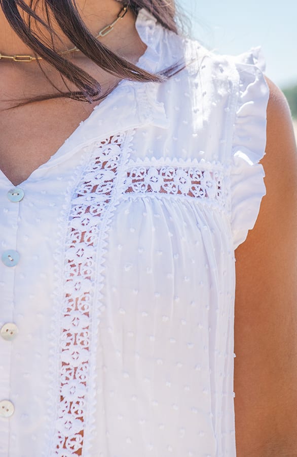 Oversized Top Met Broderie Selma Ecru – shoparchief — foto 4