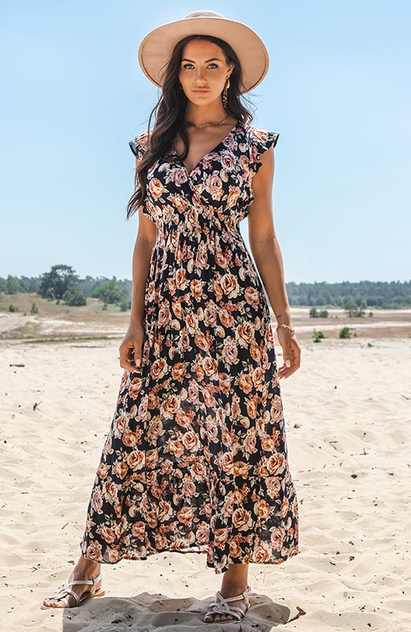 Rozen Ruffle Jurk Jacky Marine – shoparchief