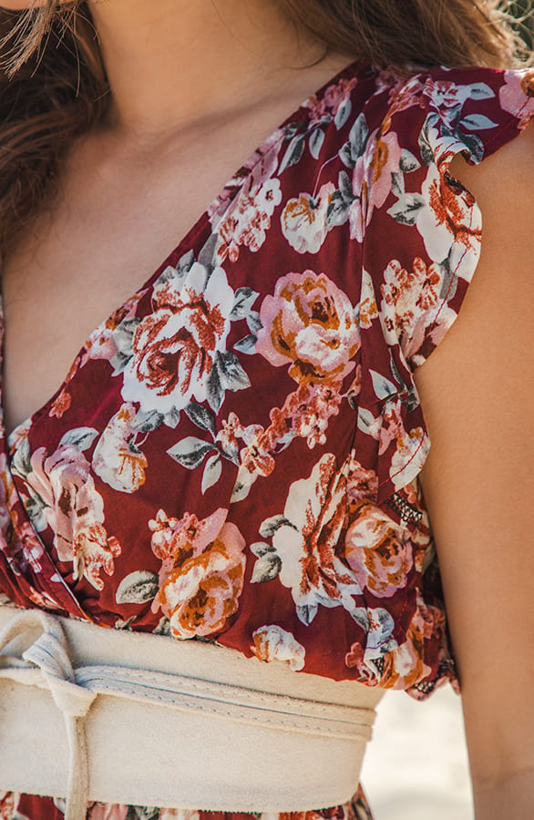 Rozen Ruffle Jurk Jacky Marine Bordeaux – shoparchief — foto 4
