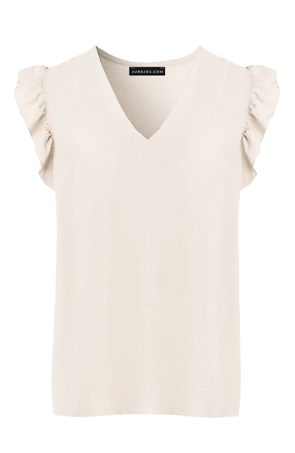 Ruches Blouse Audrina Beige – shoparchief — foto 5