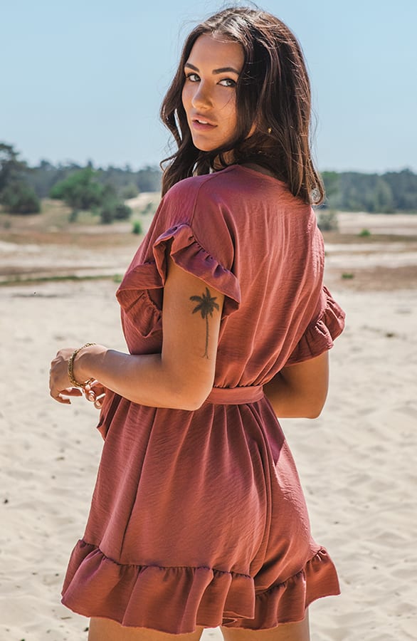 Ruches Playsuit Mirre Dust Roze – shoparchief — foto 2