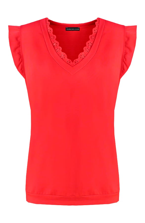 Ruches details Top Kaja Rood – shoparchief