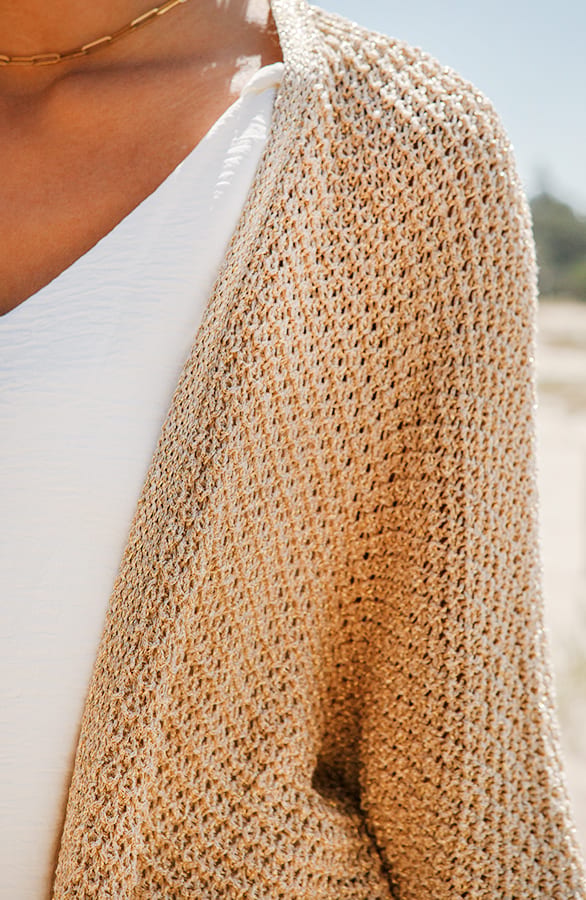 Gehaakt Lurex Vest Aurora Goud – shoparchief — foto 3