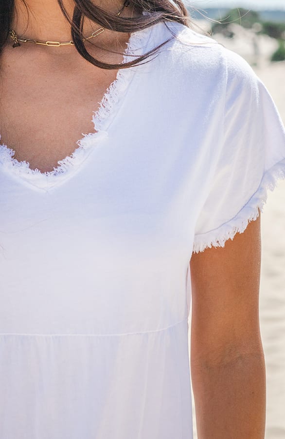 Washed Laagjes Jurk Jazzy Ecru – shoparchief — foto 5