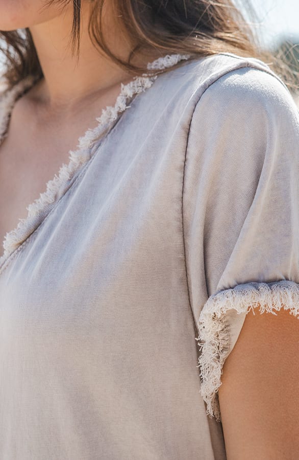 Washed Laagjes Jurk Jazzy Taupe – shoparchief — foto 4
