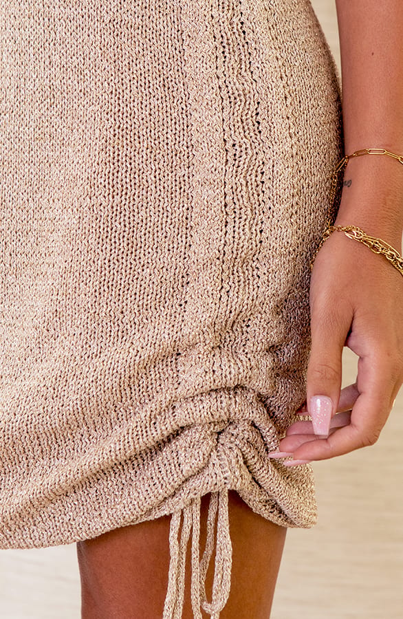 Gehaakte Lurex Jurk Aila Goud – shoparchief — foto 4
