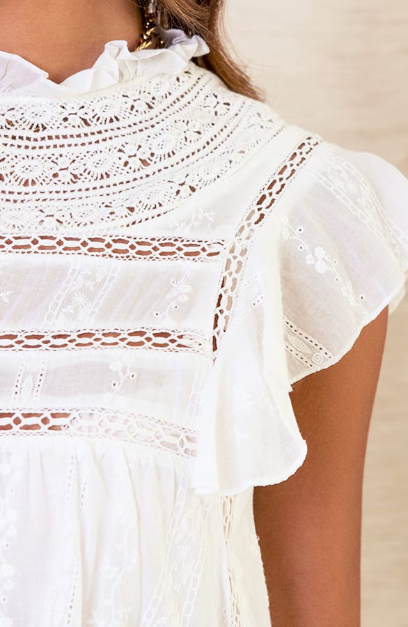 Kanten Blouse Chiara Ecru – shoparchief — foto 3