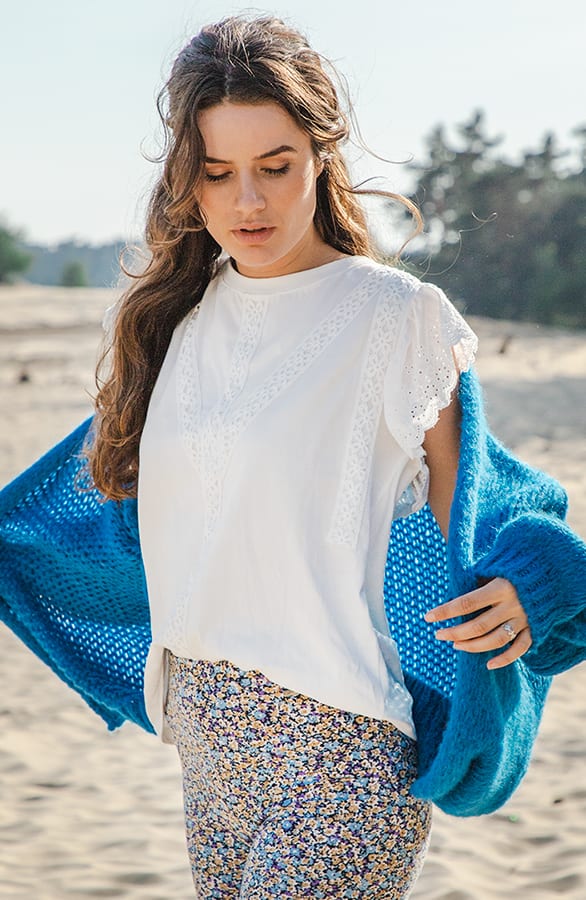 Katoenen Detail Top Jianna Ecru – shoparchief — foto 8