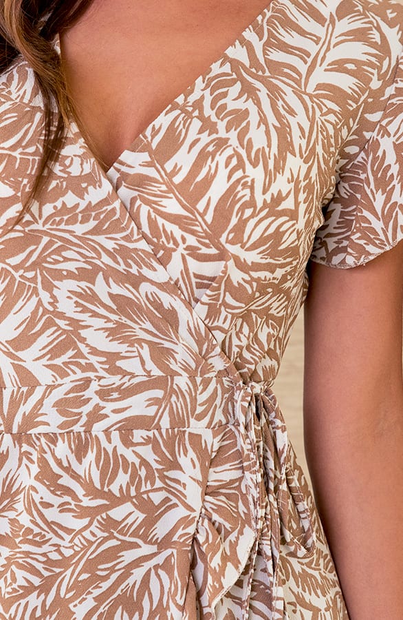 Midi Jurk Print Jenny Beige – shoparchief — foto 4